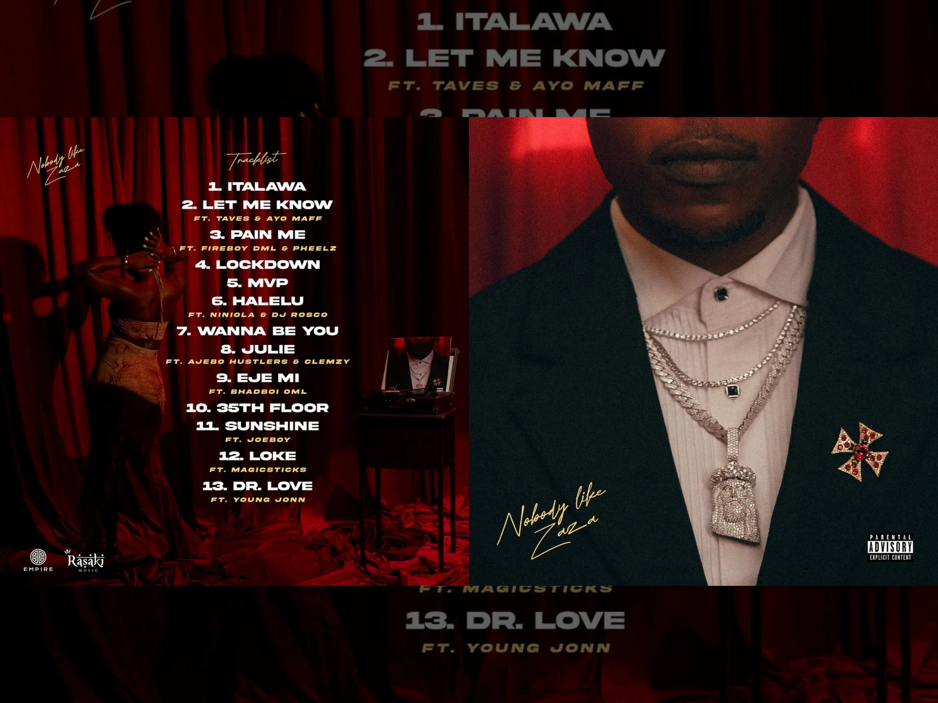 L.A.X. album cover and playlist