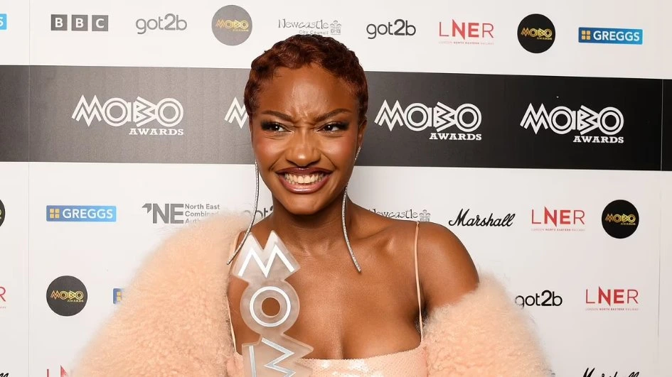 Ayra Starr winning two awards at the 2025 MOBO Awards: Best African Music Act and Best International Act.