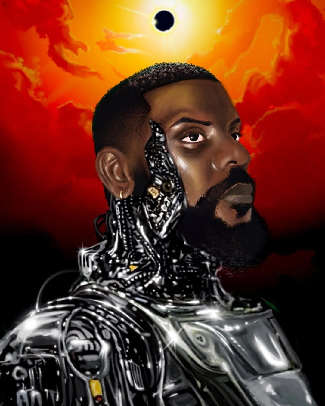 Odumodublvck’s album cover for The Machine Is Coming, 2025 hip-hop release