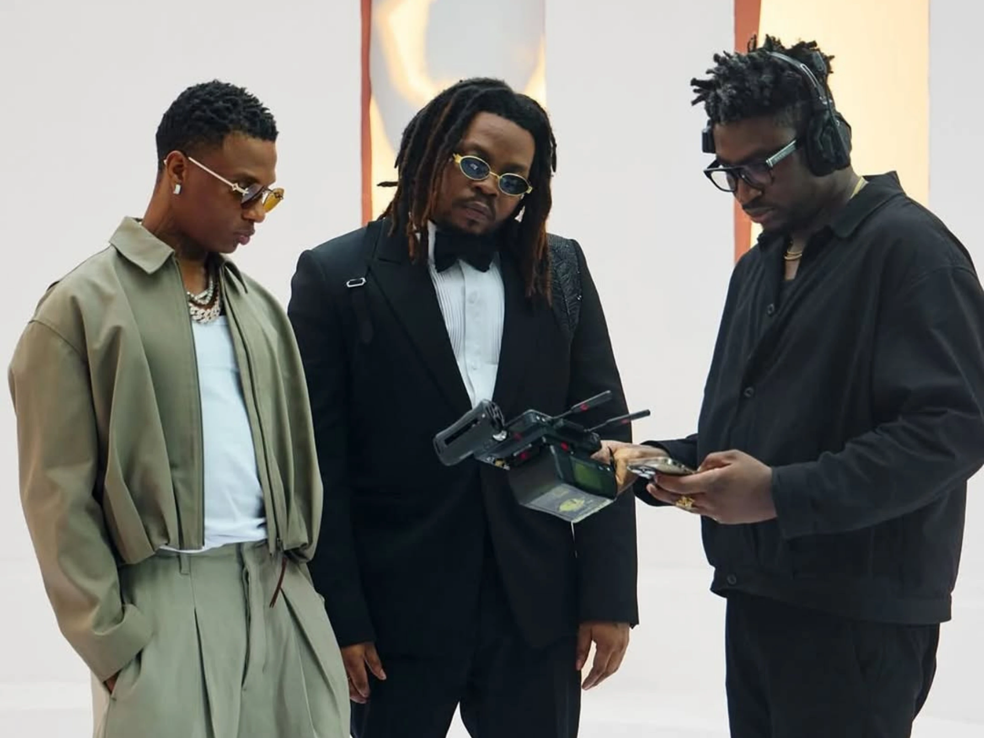 Wizkid and Olamide filming a new collaboration