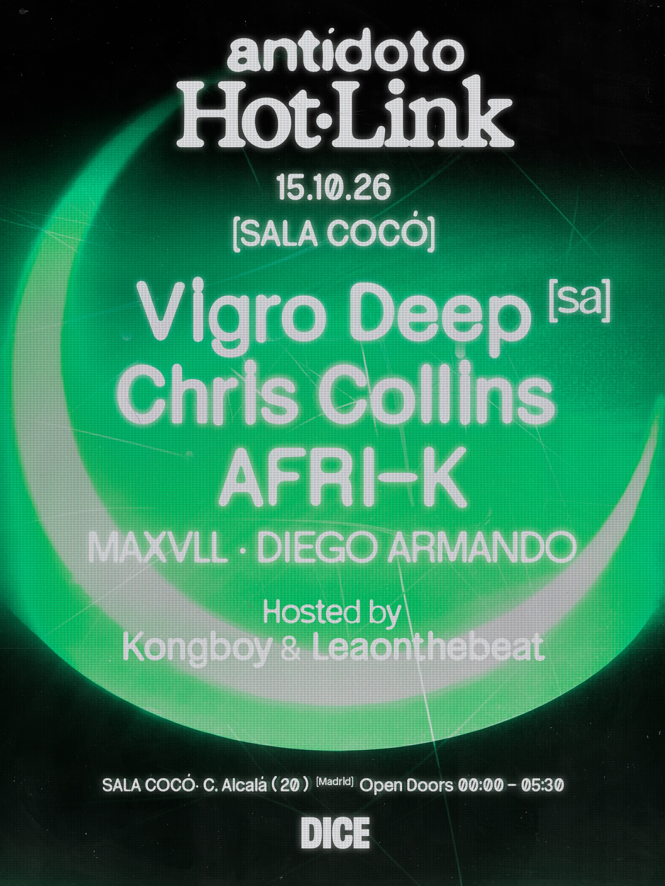 Antídoto Hot Link Madrid flyer